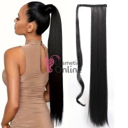 Extensie de par coada cu arici si pini dreapta de 85 cm cod  SI66-1B85 Brunet